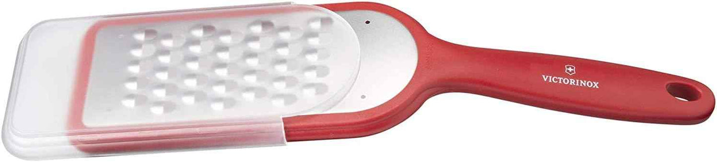 Victorinox Grater, Coarse, Extra Sharp, Robust Plastic Handle, Dishwasher Safe, Red
