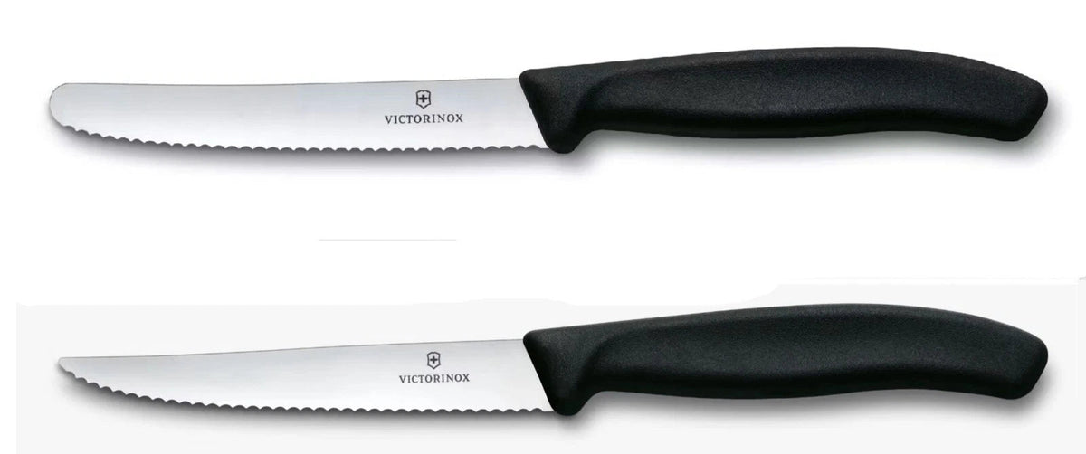 Victorinox Black Combo - Steak / Pizza Knife + Classic Knife