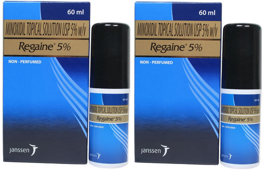 2 x REGAINE for Men Extra strength 5% Minoxidil  Solution 60ml