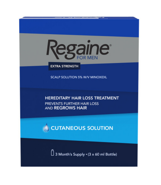 3 x REGAINE for Men (TRIPLE PACK - 180ml) 5% Minoxidil  Solution for 3 months